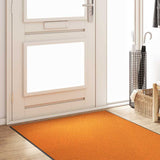 Vidaxl deurmat anders oranje en zwart 120 x 300 cm polyamide en pvc