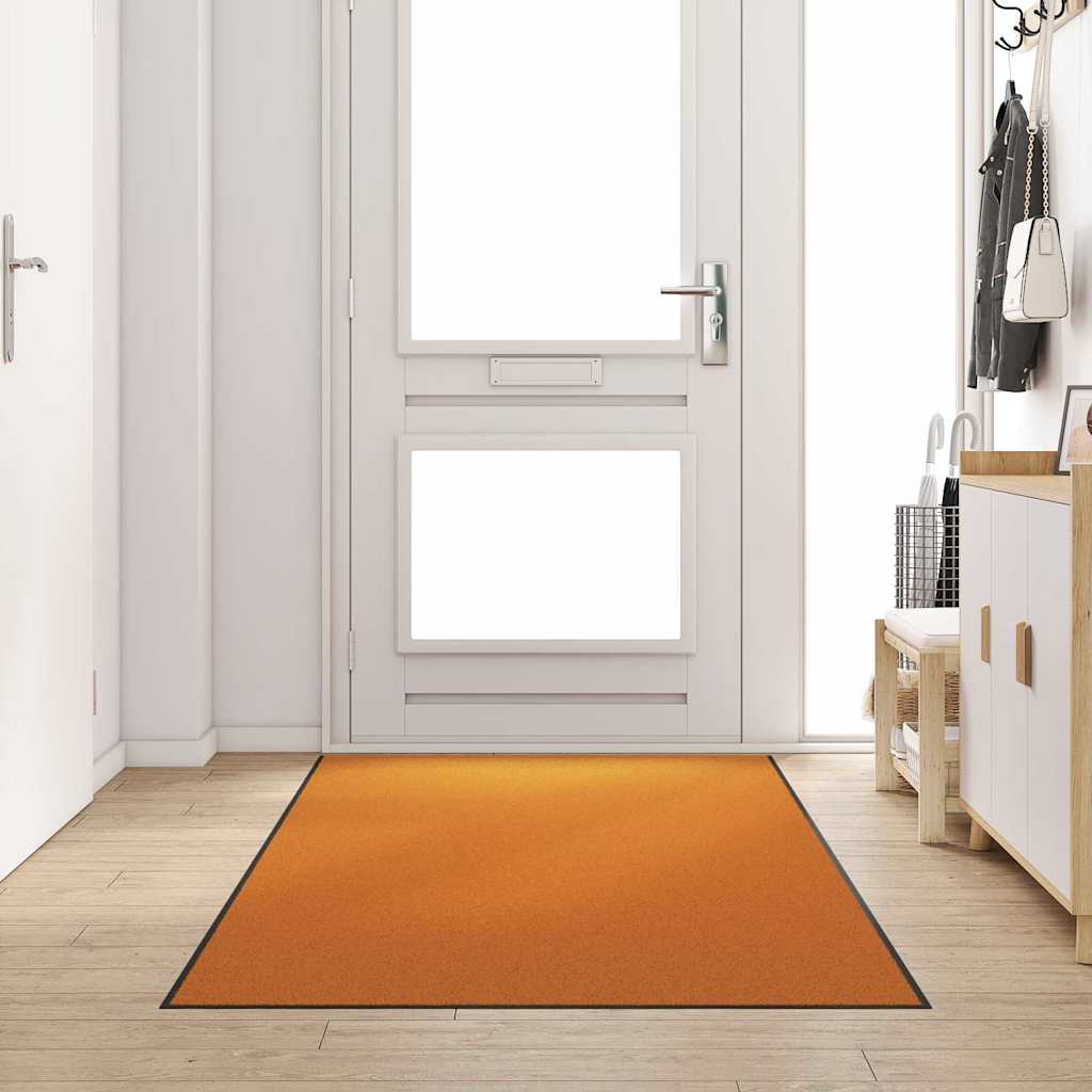 Vidaxl deurmat anders oranje en zwart 120 x 300 cm polyamide en pvc
