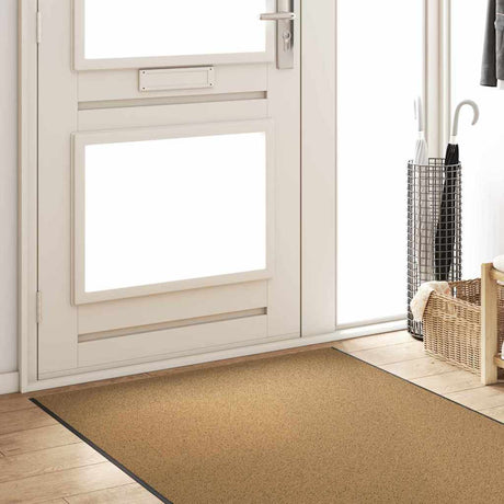 Vidaxl deurmat anders crème en zwart 120 x 350 cm polyamide en pvc