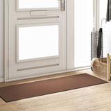 Vidaxl deurmat bruin en zwart 60 x 180 cm polypropyleen en vinyl