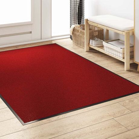 Vidaxl deurmat rood en zwart 120 x 180 cm polypropyleen en vinyl