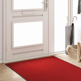 Vidaxl deurmat rood en zwart 120 x 250 cm polypropyleen en vinyl