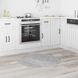 Vidaxl antislip shaggy tapijt grijs 90 x 90 cm pp