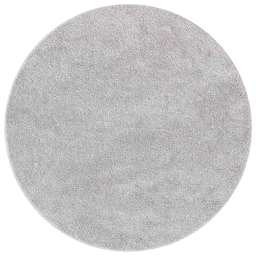 Vidaxl antislip shaggy tapijt grijs 90 x 90 cm pp