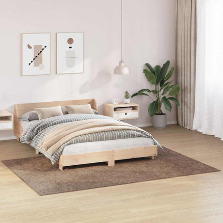 Vidaxl antislip shaggy tapijt bruin 160 x 230 cm pp