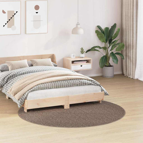 Vidaxl antislip shaggy tapijt bruin 160 x 160 cm pp