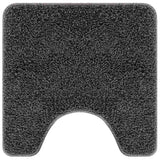 Vidaxl antislip badmat met toilet cut donkergrijs 50 x 50 cm pp