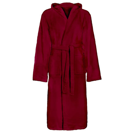 Vidaxl badjas kinn rood m katoen