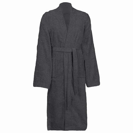 Vidaxl badjas kinn antraciet xl katoen