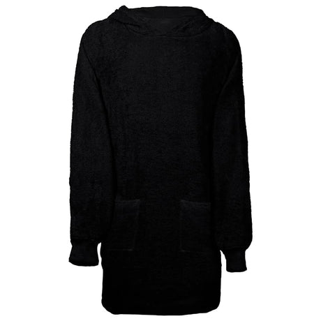 Vidaxl deken hoodie kinn zwart l katoen