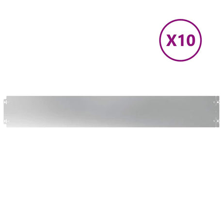 Vidaxl gazonranden 10 st 15x103 cm gegalvaniseerd staal