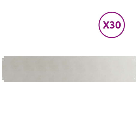 Vidaxl gazonranden 30 st 20x103 cm roestvrij staal