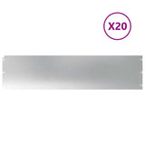 Vidaxl gazonranden 20 st 25x103 cm gegalvaniseerd staal