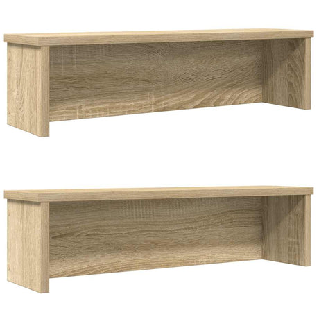 Vidaxl keukenrekken stapelbaar 2 st 50x15x16 cm sonoma eikenkleurig