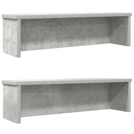 Vidaxl keukenrekken stapelbaar 2 st 50x15x16 cm betongrijs