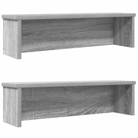 Vidaxl keukenrekken stapelbaar 2 st 50x15x16 cm grijs sonoma eiken