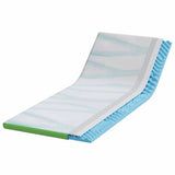 Vidaxl matrastopper wit en groen 80 x 200 cm jacquard stof
