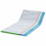 Vidaxl matrastopper wit en groen 90 x 190 cm jacquard stof