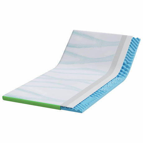 Vidaxl matrastopper wit en groen 120 x 200 cm jacquard stof