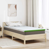 Vidaxl matrastopper wit en groen 90 x 200 cm jacquard stof