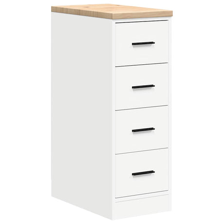 Vidaxl garagekast 30x51x85 cm massief grenenhout wit