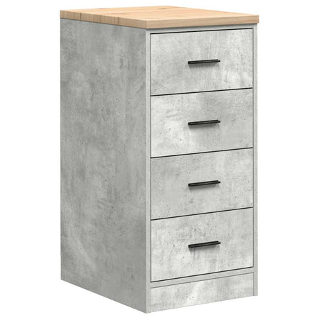 Vidaxl garagekast 40x51x85 cm massief grenenhout betongrijs