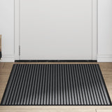 Vidaxl deurmat 90x120 cm gestreept zwart en grijs