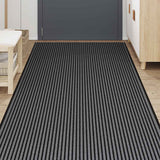 Vidaxl deurmat 115x500 cm streep zwart en grijs
