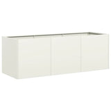 Vidaxl plantenbak 120x40x40 cm koudgewalst staal wit