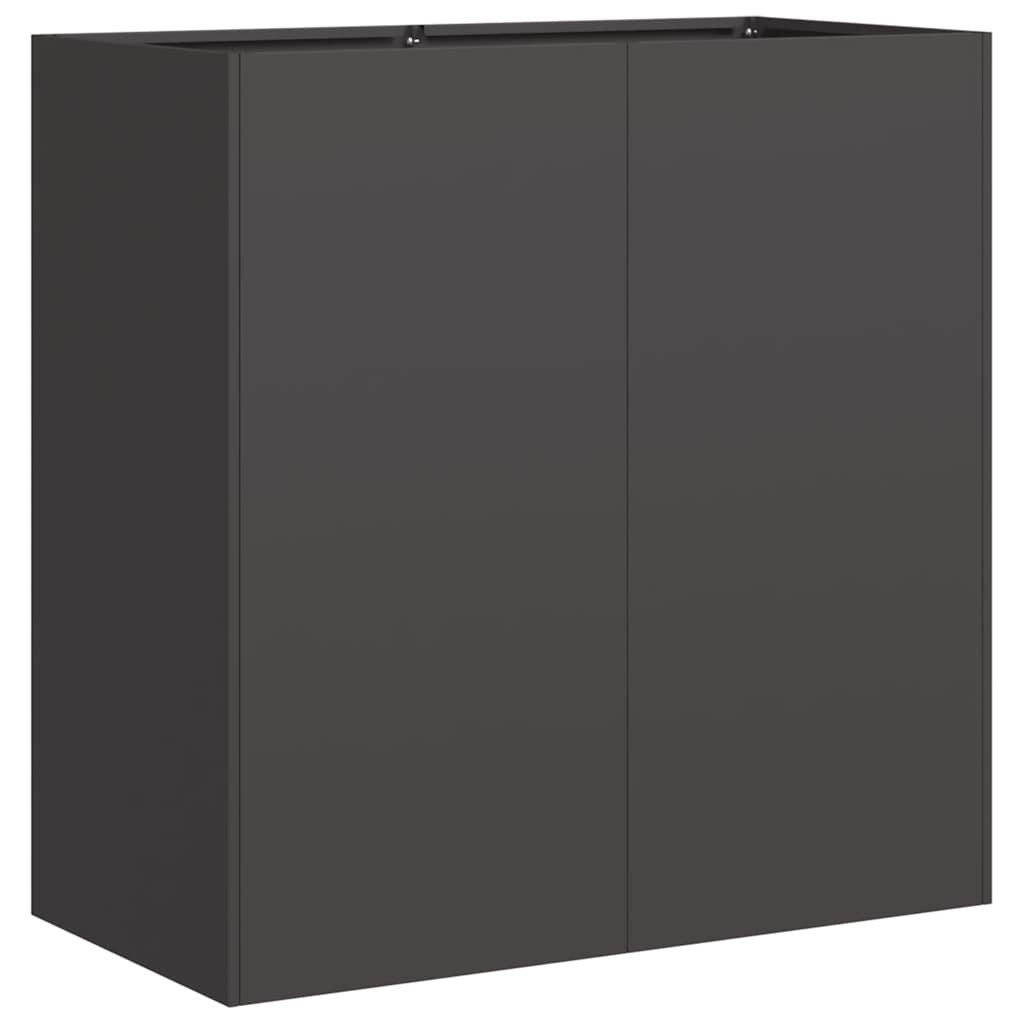 Vidaxl plantenbak 80x40x80 cm koudgewalst staal zwart