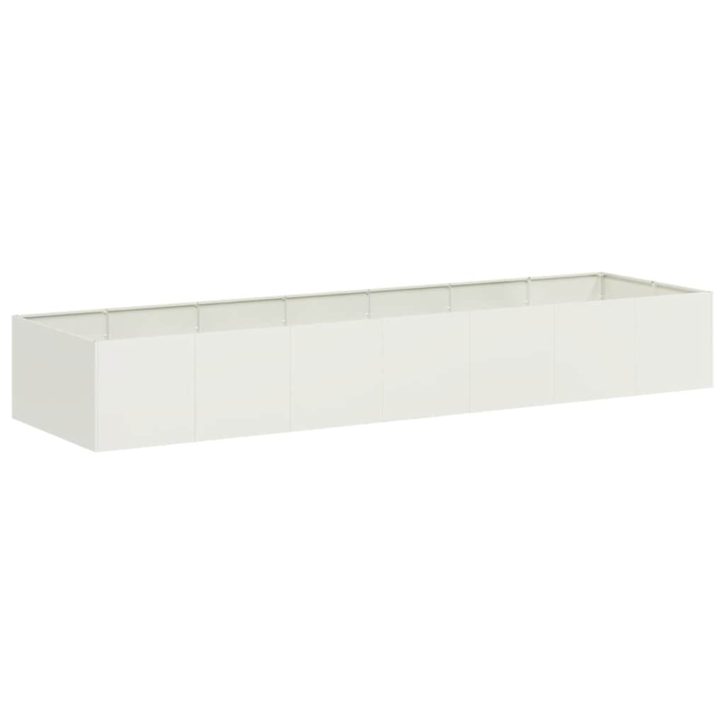 Vidaxl plantenbak 280x80x40 cm staal wit