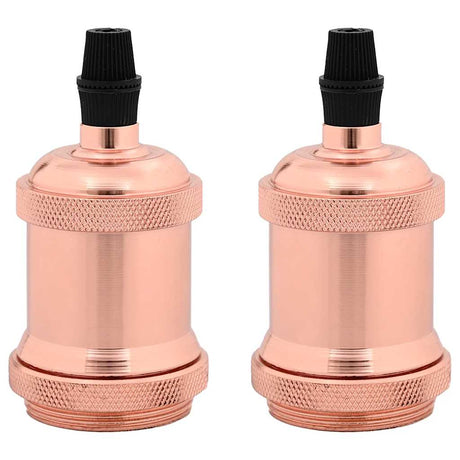 Vidaxl lamphouders 2 st roségoud e27