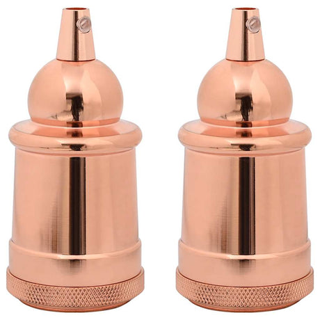 Vidaxl lamphouders 2 st roségoud e27