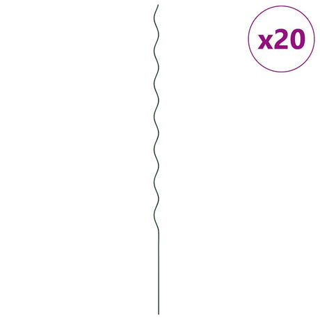 Vidaxl plantondersteuning 20 pcs groen 110 x 0.6 x 0.6 cm staal