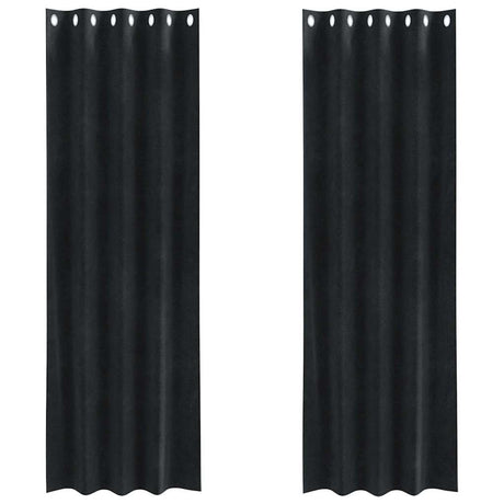 Vidaxl verduisterende gordijnen 2 pcs zwart 140 x 245 cm fluweel
