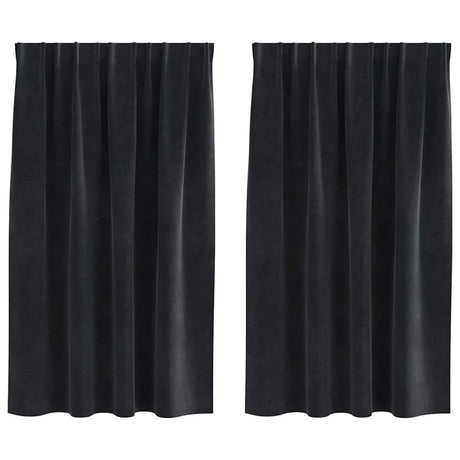 Vidaxl verduisterende gordijnen 2 pcs zwart 140 x 140 cm fluweel