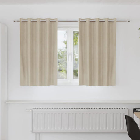 Vidaxl verduisterende gordijnen 2 pcs crème 140 x 140 cm fluweel