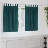 Vidaxl verduisterende gordijnen 2 pcs donkergroen 140 x 140 cm fluweel
