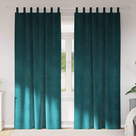 Vidaxl verduisterende gordijnen 2 pcs donkergroen 140 x 260 cm fluweel