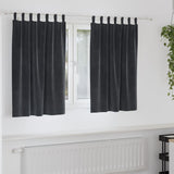 Vidaxl verduisterende gordijnen 2 pcs donkergrijs 140 x 140 cm fluweel