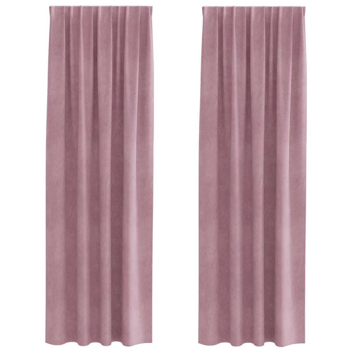 Vidaxl verduisterende gordijnen 2 pcs donkerroze 140 x 260 cm fluweel
