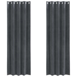 Vidaxl verduisterende gordijnen 2 pcs lichtgrijs 140 x 260 cm fluweel