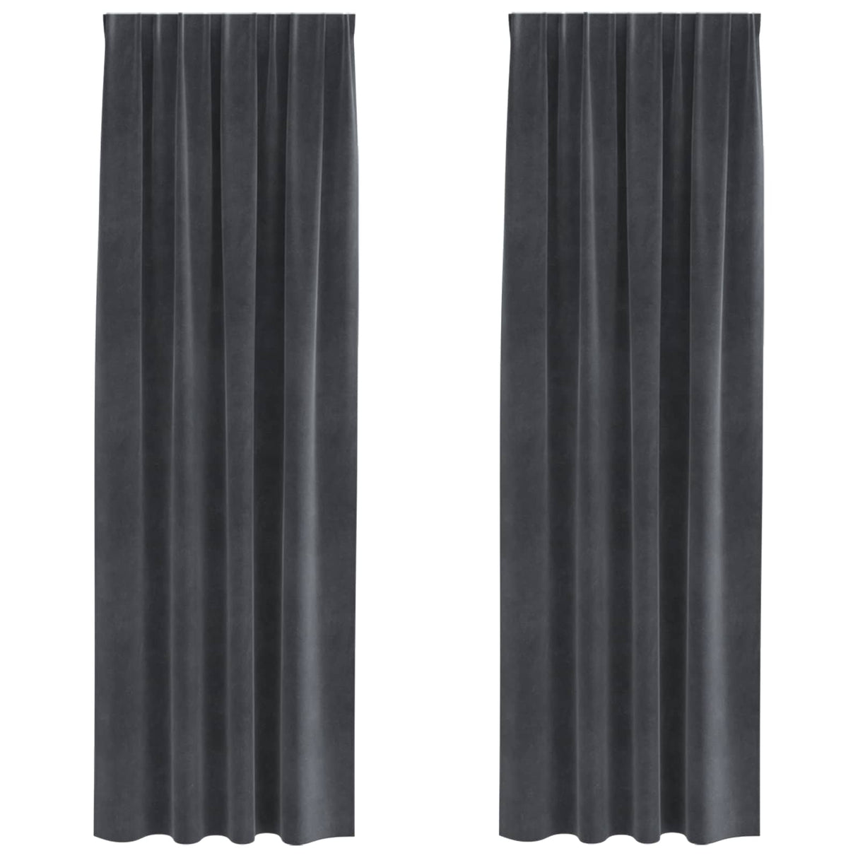 Vidaxl verduisterende gordijnen 2 pcs lichtgrijs 140 x 245 cm fluweel