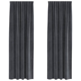Vidaxl verduisterende gordijnen 2 pcs lichtgrijs 140 x 245 cm fluweel