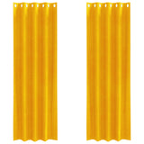 Vidaxl verduisterende gordijnen 2 pcs mosterdgeel 140 x 225 cm fluweel