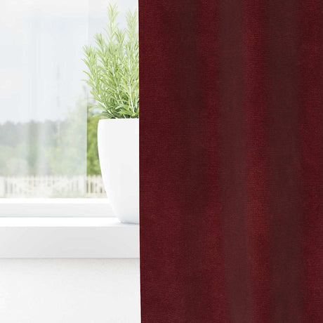 Vidaxl verduisterende gordijnen 2 pcs wijnrood 140 x 225 cm fluweel