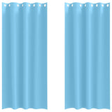 Vidaxl zwart-out gordijnen met ringen 2 pcs lichtblauw 225 x 140 cm