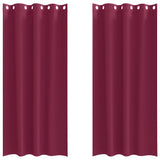 Vidaxl zwart-out gordijnen met ringen 2 pcs wijnrood 245 x 140 cm