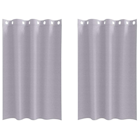 Vidaxl zwart-out gordijnen met ringen 2 pcs metaalgrijs 175 x 140 cm