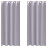 Vidaxl zwart-out gordijnen met ringen 2 pcs metaalgrijs 260 x 140 cm